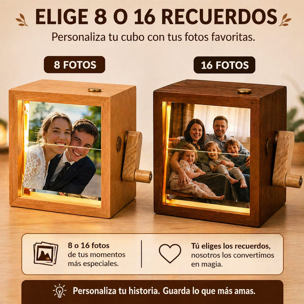 CUBO DE FOTOGRAFIAS GIRATORIO